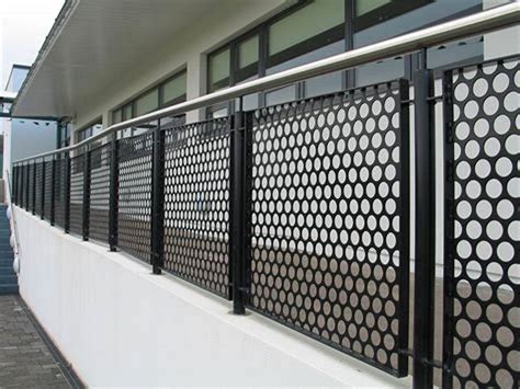 perforated sheet metal fence|perforated metal railing panels.